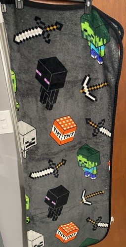 Minecraft plush throw travel - minecraft,